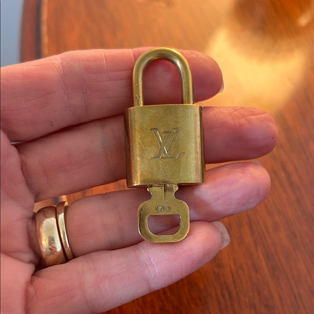 #445 Louis Vuitton Brass Padlock Key Holder